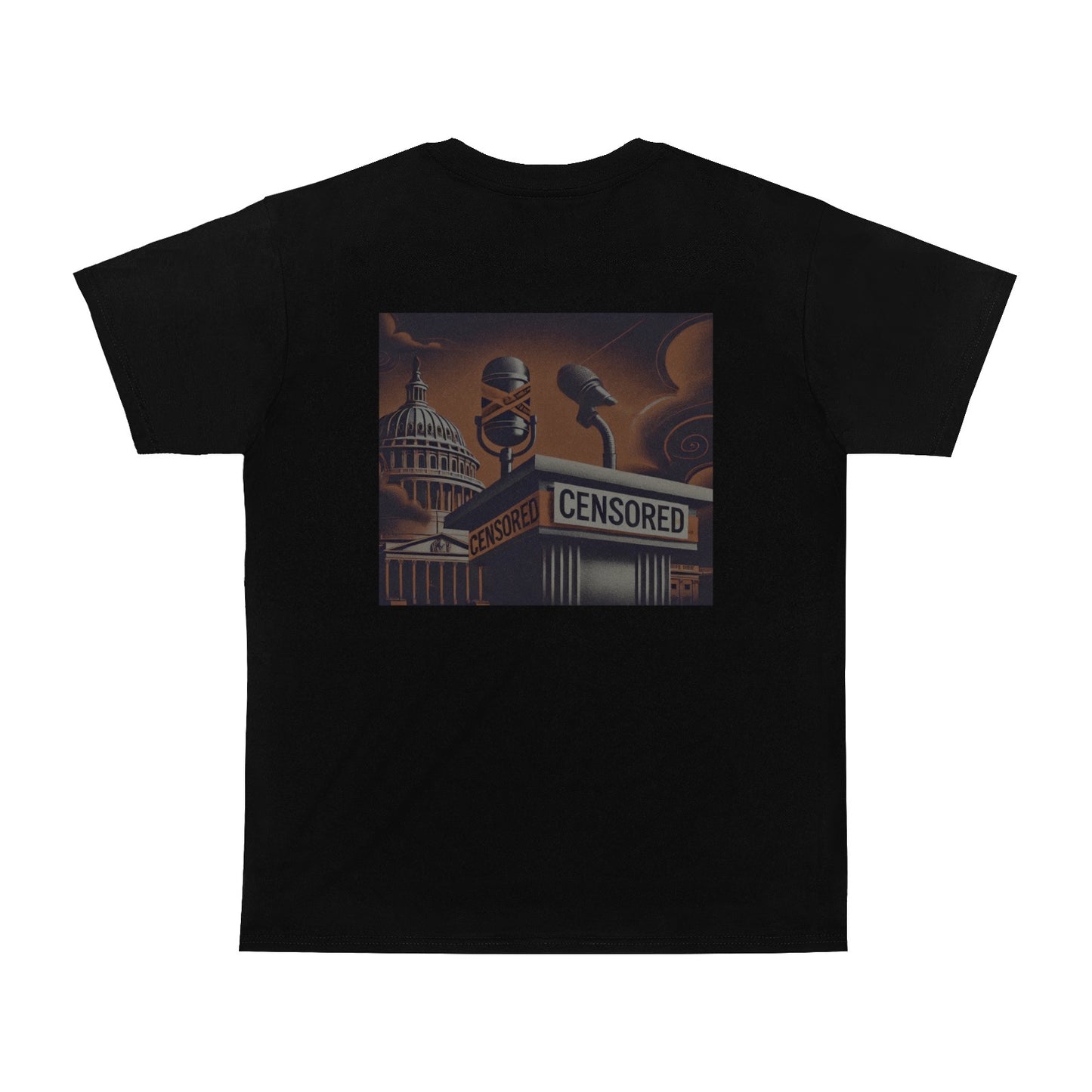 Censored Speach Men's T-Shirt in USA Size (Two Sides Printing)